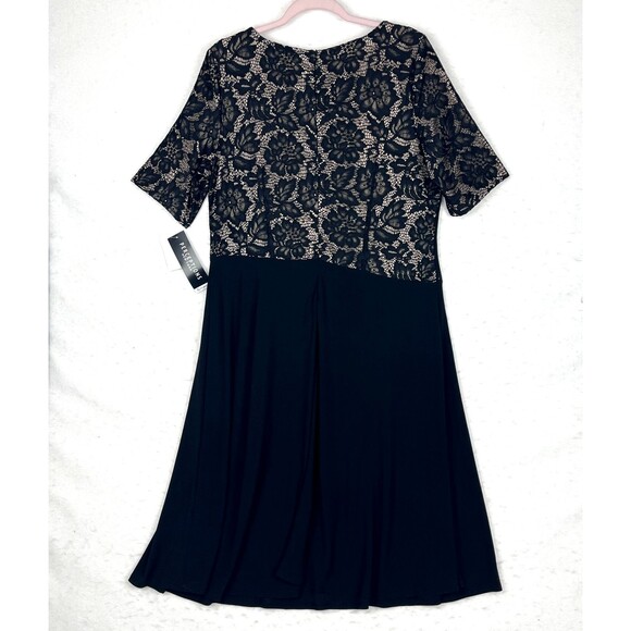 Perceptions Black and Lace Midi Dress - Picture 4 of 13